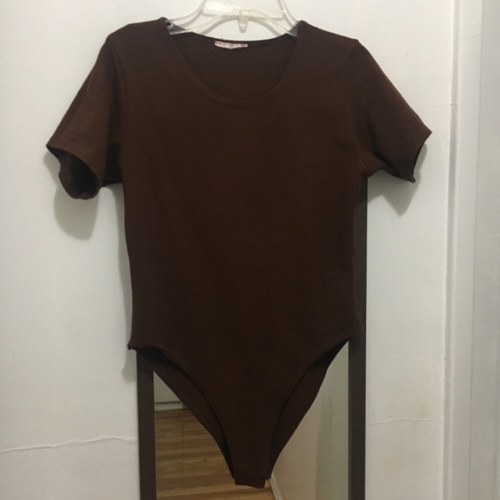 🌹3/$15 90s VTG Betty Blue Retro Brown Bodysuit